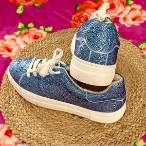 Sparkling 🩵 BETSEY JOHNSON “SIDNY” Rhinestone Sneakers